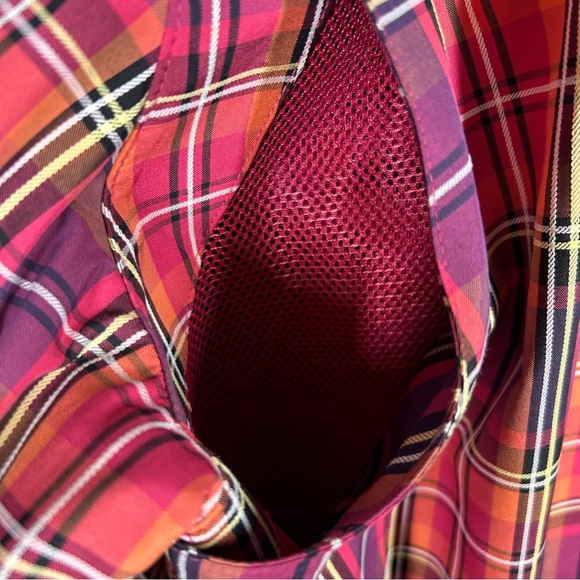 Liz Golf Pink Plaid Long Sleeve Quarter Zip Pullover Jacket Extra Large - Picture 5 of 10